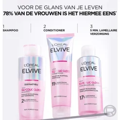 New L'Oréal Paris Elvive Glycolic Gloss Shampoo 200 ML