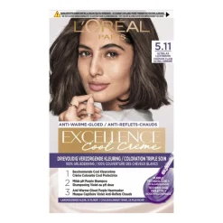 Discount L'Oréal Paris Excellence Cool Creams Permanente Haarverf 5.11 Ultra Ash Lichtbruin 5.11 - Ultra ash lichtbruin
