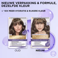 Best L'Oréal Paris Excellence Cool Creams Permanente Haarverf 6.11 Ultra Ash Donkerblond 6.11 - Ultra ash donkerblond