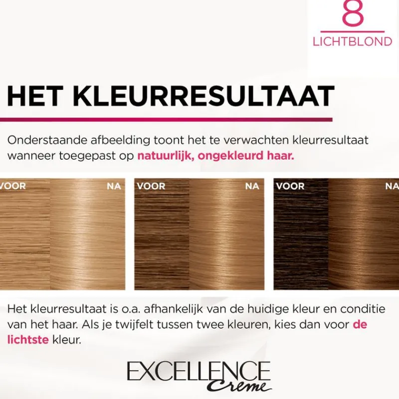 Sale L'Oréal Paris Excellence Crème Verzorgende Crèmekleuring 8 Licht Blond