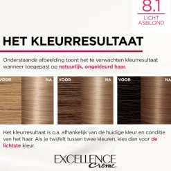 Online L'Oréal Paris Excellence Crème Verzorgende Crèmekleuring 8.1 Licht Asblond