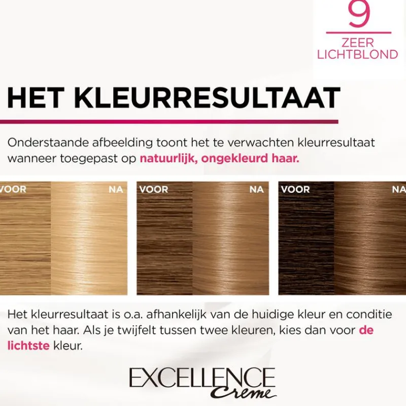 New L'Oréal Paris Excellence Crème Verzorgende Crèmekleuring 9 Zeer Licht Blond
