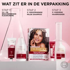 New L'Oréal Paris Excellence Crème Verzorgende Crèmekleuring 4.3 Midden Goudbruin