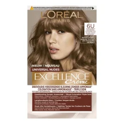 Discount L'Oréal Paris Excellence Universal Nudes Permanente Haarverf 6U Donkerblond 6U Universeel Donkerblond