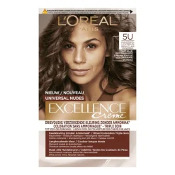 Outlet L'Oréal Paris Excellence Universal Nudes Permanente Haarverf 5U Lichtbruin 5U Universeel Lichtbruin