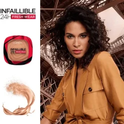 Hot L'Oréal Paris Infaillible 24H Fresh Wear Foundation in a Powder 245 Golden Honey