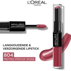 Discount L'Oréal Paris Infaillible 24H Lippenstift 804 Metroproof Rose
