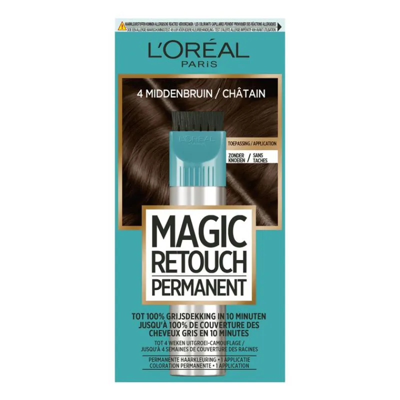 Best L'Oréal Paris Magic Retouch Permanente Haarverf 4 Middenbruin