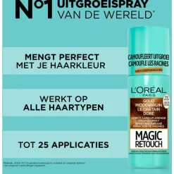 Discount L'Oréal Paris Magic Retouch Camouflerende Uitgroeispray Goud Middenbruin 75 ML 10 Goud Middenbruin