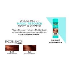 New L'Oréal Paris Magic Retouch Camouflerende Uitgroeispray Mahonie Middenbruin 75 ML 6 Mahonie Middenbruin