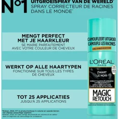 Best L'Oréal Paris Magic Retouch Camouflerende Uitgroeispray Zwart 75 ML 1 Zwart