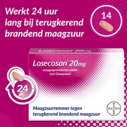 New Losecosan tegen terugkomend brandend maagzuur 14 tabletten
