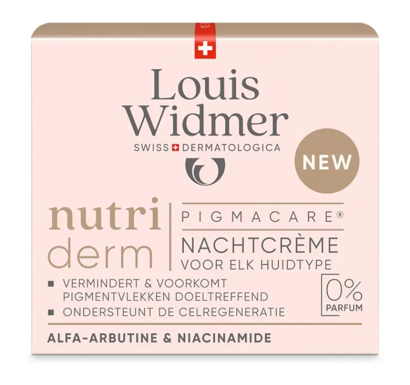 Online Louis Widmer nutriderm Pigmacare Nachtcrème Zonder Parfum 50 ML