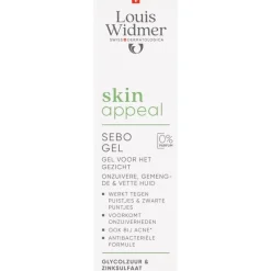 New Louis Widmer Skinappeal Sebo Gel Zonder Parfum 30 ML