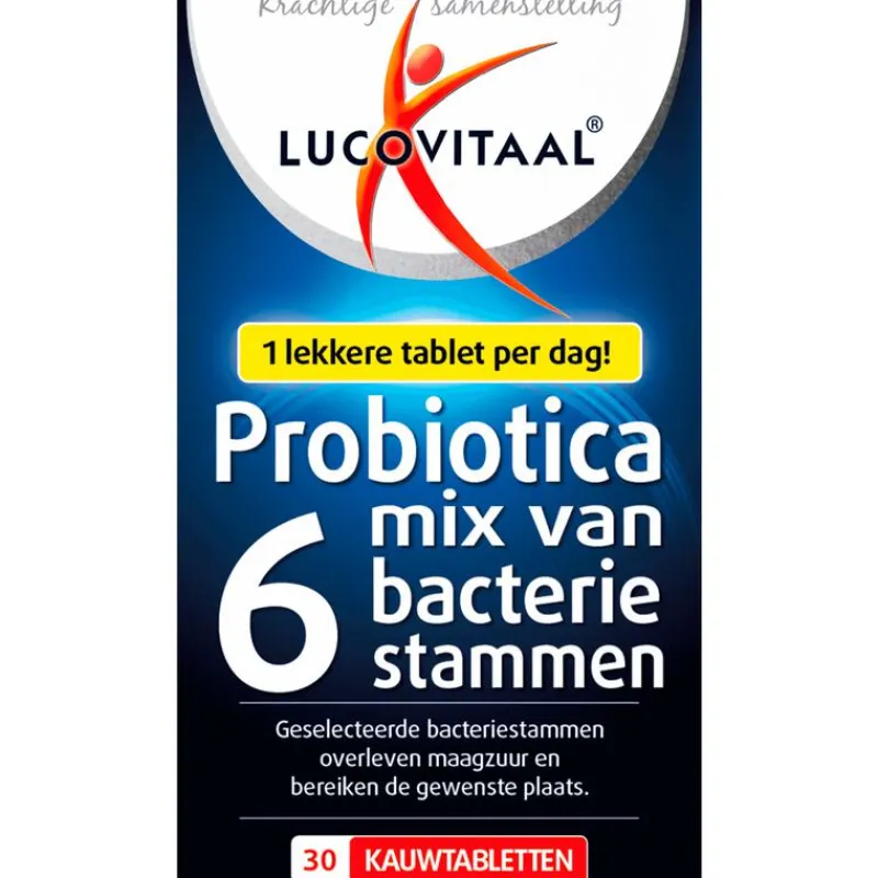 New Lucovitaal Probiotica Mix Van 6 Bacterie Stammen Kauwtabletten