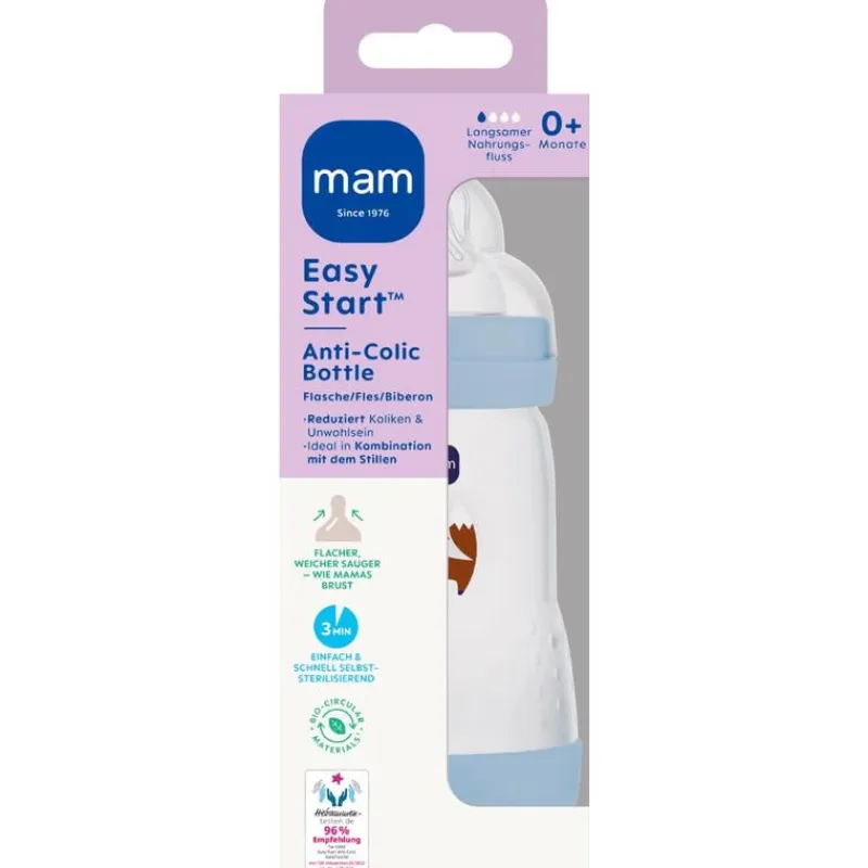 Sale MAM Easy Start Anti-Colic Babyfles 260 ML Blue