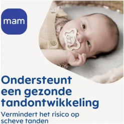 Sale MAM Supreme Fopspenen 0-6 maanden 2 stuks Uni