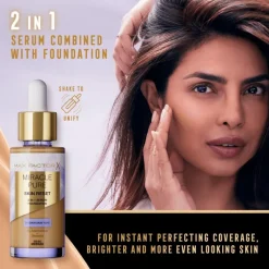 Best Max Factor Miracle Pure Serum Foundation 30 ML 85-90 Medium To Deep