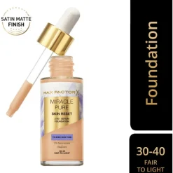 Online Max Factor Miracle Pure Serum Foundation 30 ML 30-40 Fair To Light