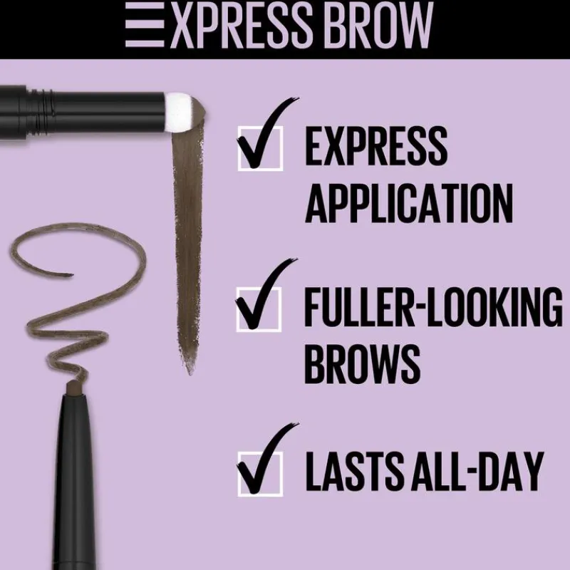 Online Maybelline New York Express Brow Duo Bruin Wenkbrauwpotlood 04 Dark Brown 04 - Dark Brown