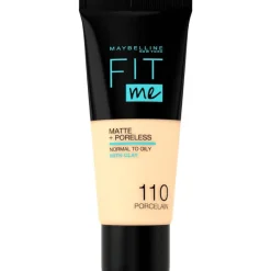 Best Maybelline New York Fit Me Matte + Poreless Foundation 30 ML 110 Porcelain