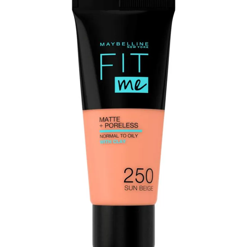 Clearance Maybelline New York Fit Me Matte + Poreless Foundation 30 ML 250 Sun Beige