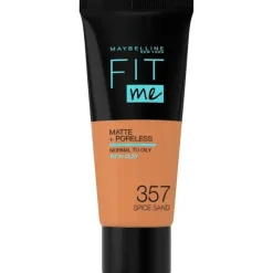 Best Maybelline New York Fit Me Matte + Poreless Foundation 357 Spiced Sand