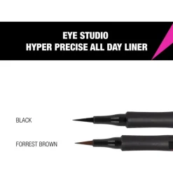 New Maybelline New York Hyper Precise All Day Eyeliner 1 Forest Brown 001 Forest Brown
