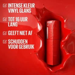 Maybelline New York SuperStay Vinyl Ink Lipstick 25 Red-Hot 4,2 ML Red Hot