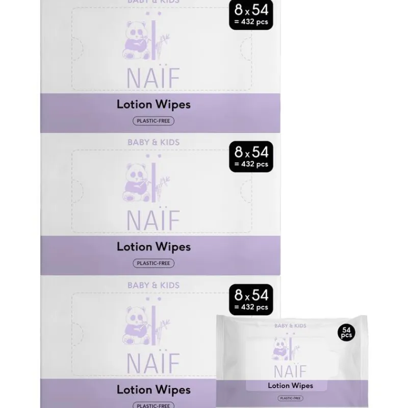 Clearance Naïf Plasticvrije Lotion Billendoekjes 24x54 stuks