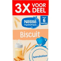 Sale Nestle Nestlé Baby PyjamaPapje Biscuit 6+ 3x250 ml