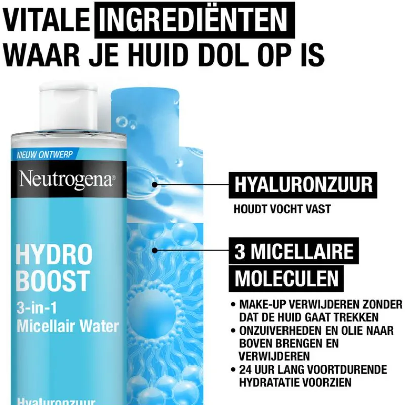 New Neutrogena Hydro Boost Micellair Water Alle Huidtypen 400 ML