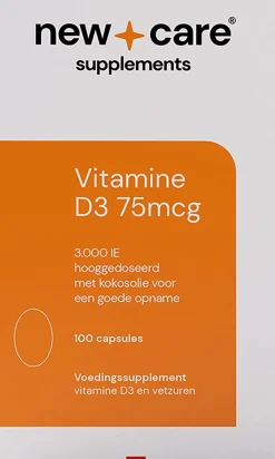Sale New Care Vitamine D3 75mcg Capsules 100 stuks