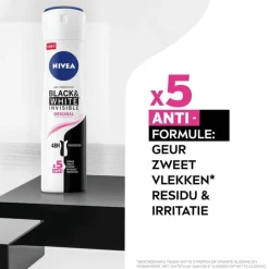 Clearance NIVEA Black & White Invisible Original Deodorant Spray 200 ML