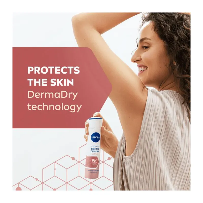 New NIVEA Derma Dry Control Deodorant Spray 150 ML