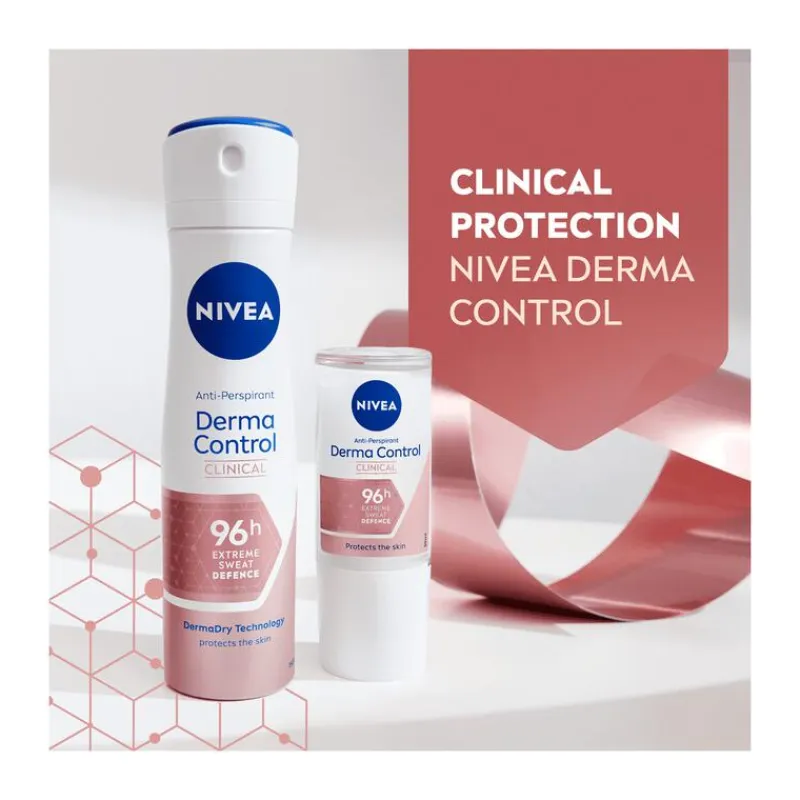 New NIVEA Derma Dry Control Deodorant Spray 150 ML