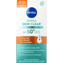 Clearance NIVEA Derma Skin Clear Daily Fluid Spf50+ 40ML