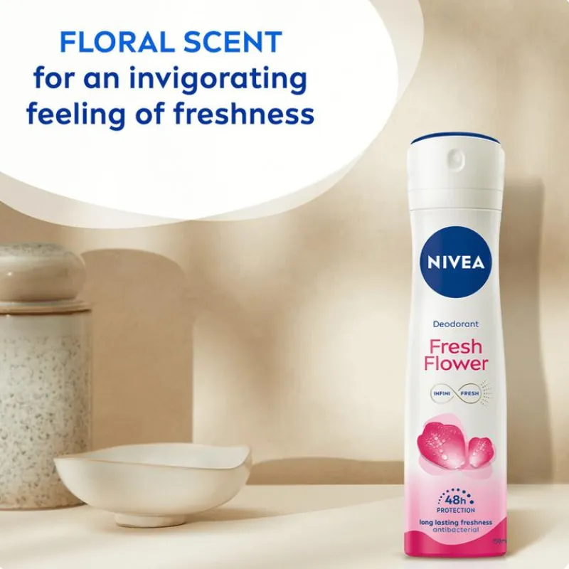 Hot NIVEA Fresh Flower Deodorant Spray 150 ML
