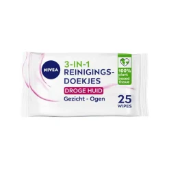 Clearance NIVEA 3-in-1 Reinigingsdoekjes Droge Huid 25 stuks