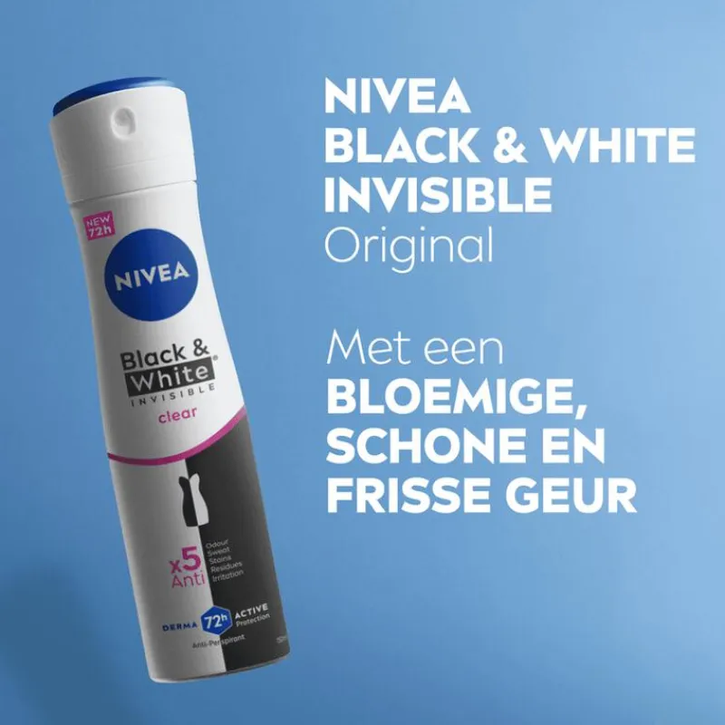 Sale NIVEA Invisible Black & White Original Deodorant Spray 150 ML