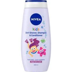 Sale NIVEA Kids 3in1 Douchegel Shampoo & Conditioner Magic Berry Geur 250ML
