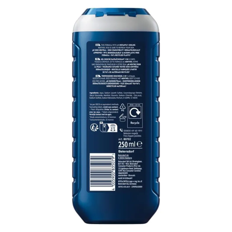 Online NIVEA MEN Cool Kick 3-in-1 Douchegel 250 ML