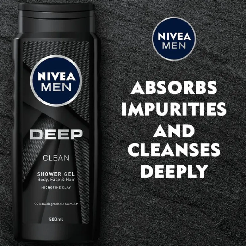 Best NIVEA MEN Deep Clean 3-in-1 Douchegel 500 ML
