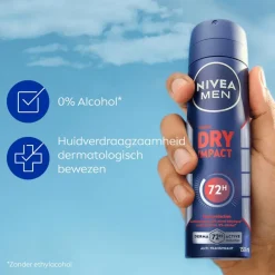 Discount NIVEA MEN Dry Impact Deodorant Spray 150 ML