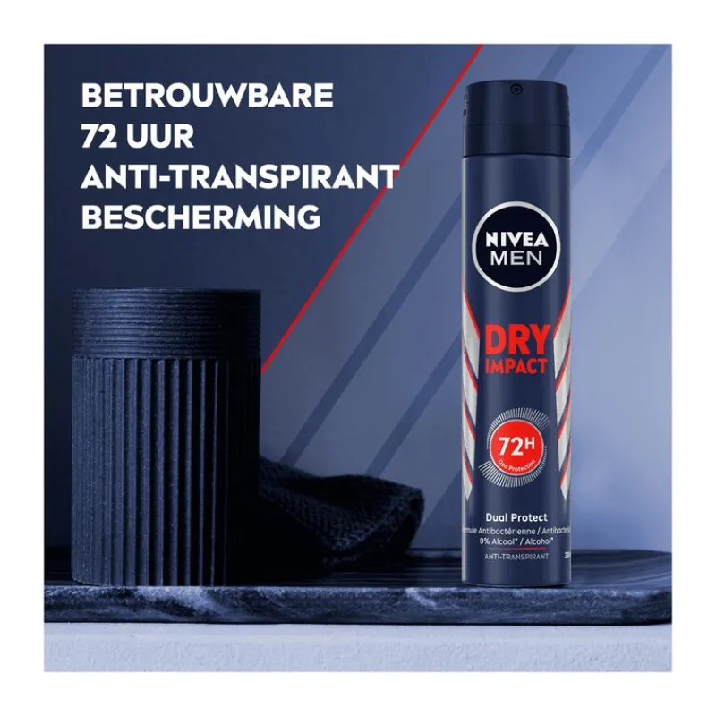 Sale NIVEA MEN Dry Impact Deodorant Spray 200 ML