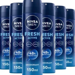 Outlet NIVEA MEN Fresh Active Deodorant Spray 150 ML Multipack 6 stuks