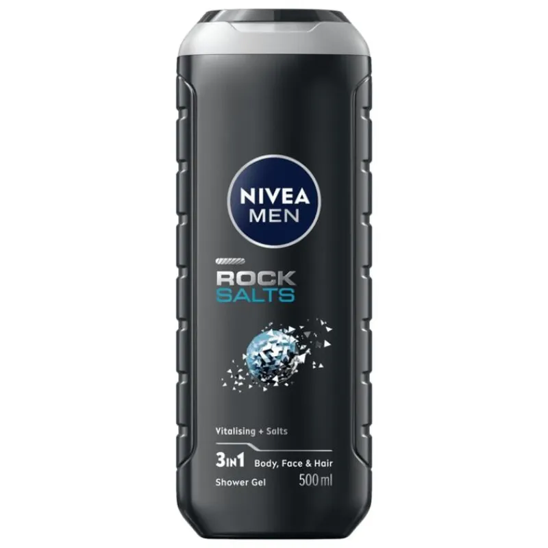Clearance NIVEA MEN Rock Salts 3-in-1 Douchegel 500 ML