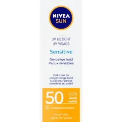 Hot NIVEA SUN Gezichtszonnecrème Sensitive SPF50 50 ML