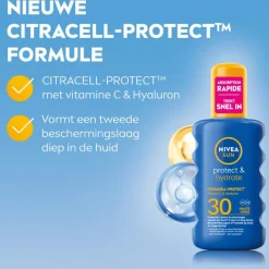 Clearance NIVEA SUN Zonnebrand Protect & Hydrate Zonnespray SPF30 200 ML