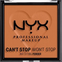 New NYX Professional Makeup Can't Stop Won't Stop Mattifying Powder Mocha CSWSM08 Mocha